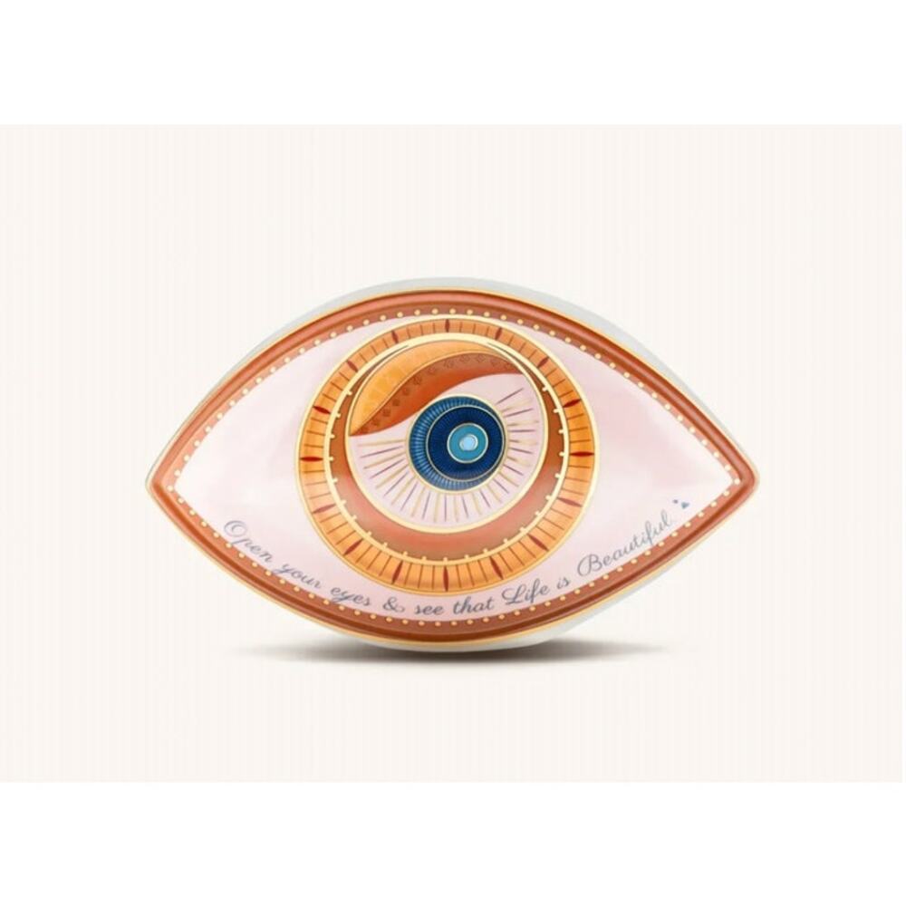 Karma And Luck Life Is Beautiful Evil Eye Ceramic Statue Boho Spiritual Decor